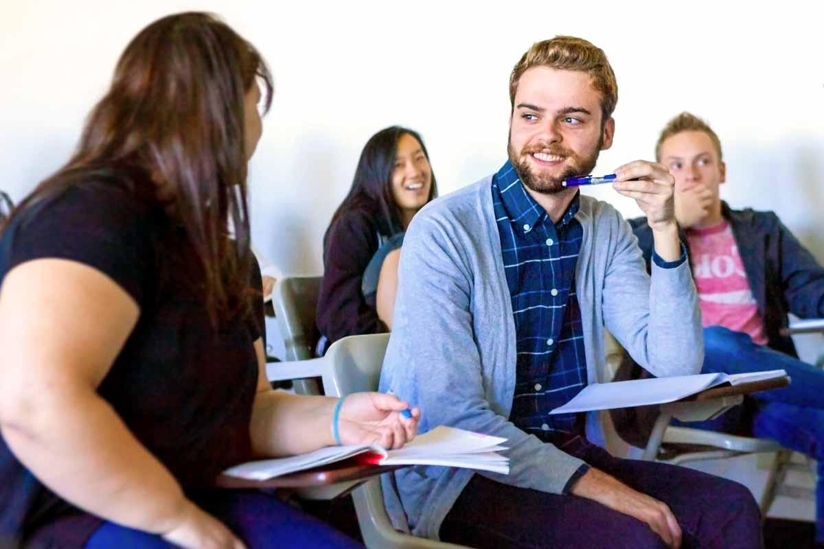 Students in a linguistics class